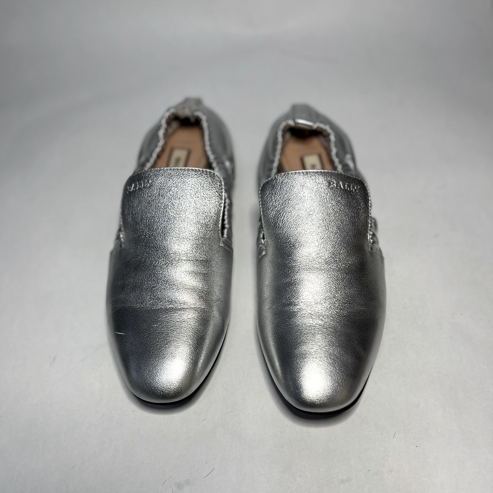 Bally Becca metallic leather flats - size 5.5 US